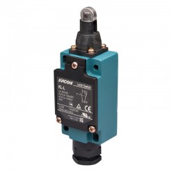 Limit Switch, 72x40x36mm aluminum die-cast body, 1 NO & 1 NC w/ snap action, IP65, Roller plunger actuator