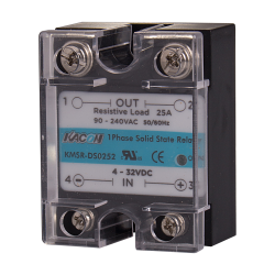 Solid state relay, Single phase, Input 90-264VAC, Load 90-240VAC, 25A, Zero cross