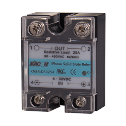 Solid state relay, Single phase, Input 4-32VDC, Load 90-480VAC, 25A, Zero cross