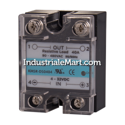 Solid state relay, Single phase, Input 4-32VDC, Load 90-480VAC, 40A, Zero cross