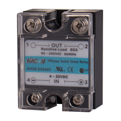 Solid state relay, Single phase, Input 90-264VAC, Load 90-240VAC, 60A, Zero cross