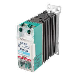Solid state relay, Slim heatsink, Over temperature alarm, Single phase, Zerocross, Input 90-240VAC, Load Voltage 90-240VAC, 15A