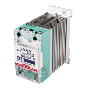 Solid state relay, Slim heatsink, Over temperature alarm, Single phase, Zerocross, Input 90-240VAC, Load Voltage 90-480VAC, 40A