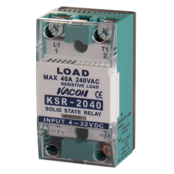 Solid state relay, Over temperature alarm, Single phase, Zerocross, Input 4-32VDC, Load Voltage 90-240VAC, 40A, 5000 dielectric strength