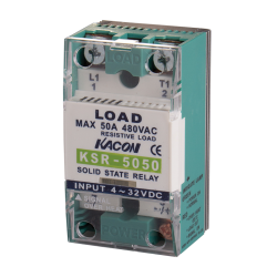 Solid state relay, Over temperature alarm, Single phase, Zerocross, Input 4-32VDC, Load Voltage 90-480VAC, 50A, 5000 dielectric strength