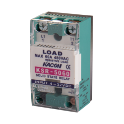 Solid state relay, Over temperature alarm, Single phase, Zerocross, Input 4-32VDC, Load Voltage 90-480VAC, 60A, 5000 dielectric strength