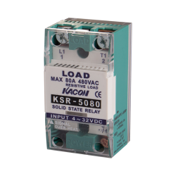 Solid state relay, Over temperature alarm, Single phase, Zerocross, Input 90-240VAC, Load Voltage 90-480VAC, 80A, 5000 dielectric strength