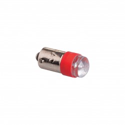 22mm Push button, LED Lamp, 6VAC/DC, 9mm bayonet socket, Red