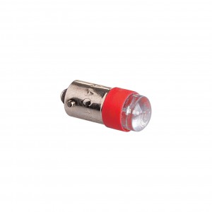22mm Push button, LED Lamp, 24VAC/DC, 9mm bayonet socket, Red