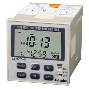 Autonics Timer, LCD 1/16 DIN, 3 operation modes, Week 48 Steps / Year 24 steps, SPDT Outputs, 100-240 VAC