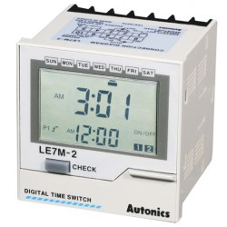 Autonics Timer, LCD 72 x 72mm, 3 operation modes, Week 48 Steps / Year 24 steps, SPDT(x 2) Outputs, 100-240 VAC