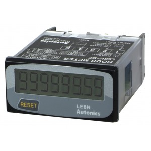 Autonics Hour Meter, 8 digits LCD, 1/32 DIN, Built-in Battery powerd, Selectable front reset key, Voltage Inhibit Input