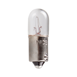 MENICS signal light accessory, Incandescent Bulb, 9mm bayonet socket, Single contact base, 12V, 5W, 10 pieces bundle
