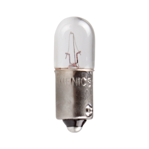 MENICS signal light accessory, Incandescent Bulb, 9mm bayonet socket, Single contact base, 12V, 5W, 10 pieces bundle