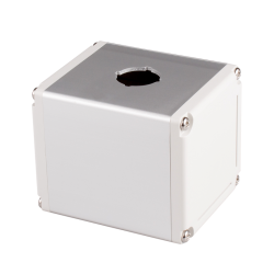 Aluminum Switch Box, Square, Ø22mm 1 switch hole, L86 x W70 x H70mm