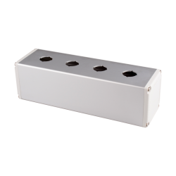 Aluminum Switch Box, Square, Ø22mm 4 switch holes, L236 x W70 x H70mm