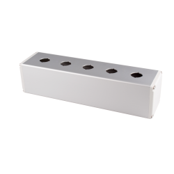 Aluminum Switch Box, Square, Ø22mm 5 switch holes, L286 x W70 x H70mm