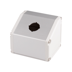 Aluminum Switch Box, Slanted, Ø22mm 1 switch hole, L86 x W70 x H70mm