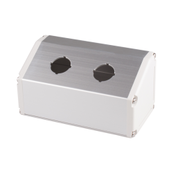 Aluminum Switch Box, Slanted, Ø22mm 2 switch holes, L136 x W70 x H70mm