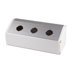 Aluminum Switch Box, Slanted, Ø22mm 3 switch holes, L186 x W70 x H70mm