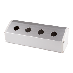 Aluminum Switch Box, Slanted, Ø22mm 4 switch holes, L236 x W70 x H70mm