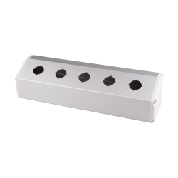 Aluminum Switch Box, Slanted, Ø22mm 5 switch holes, L286 x W70 x H70mm