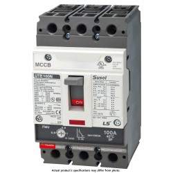 MCCB, Molded Case Circuit Breaker, 3 Pole, 100A, 25kA@480VAC, Fixed thermal/magnetic, Bolt-on, UL Listed