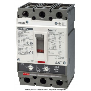MCCB, Molded Case Circuit Breaker, 3 Pole, 150A, 65kA@480VAC, Adjustable Thermal/Magnetic, Lugs Line/Load Side, UL Listed