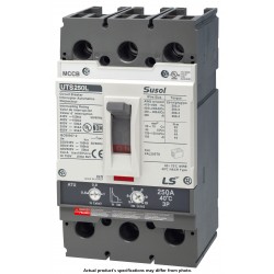 MCCB, Molded Case Circuit Breaker, 3 Pole, 250A, 35kA@480VAC, Molded Case Switch, Lugs Line/Load Side, UL Listed
