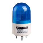 Beacon steady & flashing light, 66mm blue lens, Stud mount, Incandescent bulb, 24V AC/DC 8W