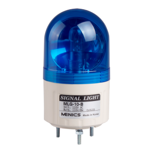 Beacon rotating light, 66mm, Stud Mount, Blue Lens, Incandescent bulb, 12V AC/DC 8W