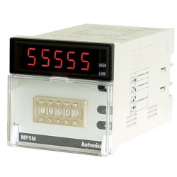 Meter, Pulse, LED, W72xH72mm, 5-Digit,13 operation modes, 2 Relay(High / Low Limit) & NPN NO Output, 100-240 VAC