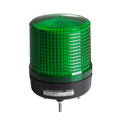 Beacon steady & flash light, 115mm green lens, 85dB sound, Stud mount, LED, 24V AC/DC