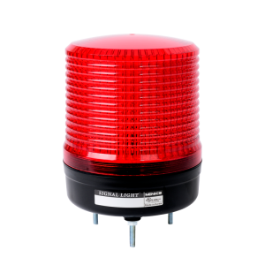 Beacon steady & flash light, 115mm red lens, 85dB sound, Stud mount, LED, 24V AC/DC
