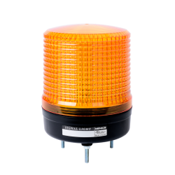 Beacon steady & flash light, 115mm yellow lens, 85dB sound, Stud mount, LED, 24V AC/DC