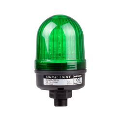 66mm beacon signal LED light, Direct mount, Steady/Flash/Buzzer, Green color, 12-24V AC/DC