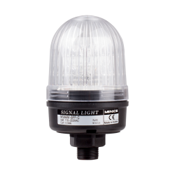 66mm beacon signal LED light, Direct mount, Steady/Flash, Clear color, 12-24V AC/DC