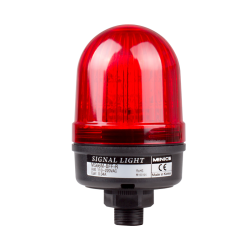 66mm beacon signal LED light, Direct mount, Steady/Flash, Red color, 12-24V AC/DC