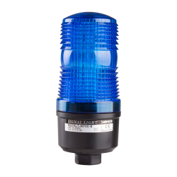 70mm LED Signal light, Direct Mount, Flashing & Buzzer, 110-220VAC, Blue Lens