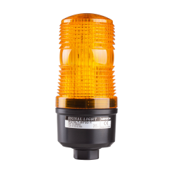 70mm LED Signal light, Direct Mount, Flashing & Buzzer, 110-220VAC, Yellow Lens