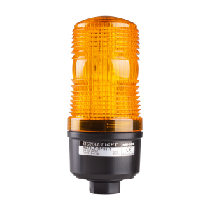 70mm LED Signal light, Direct Mount, Flashing, 12-24VDC, Yellow Lens