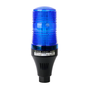 70mm LED Signal light, Pole Mount, Flashing & Buzzer, 12-24VDC, Blue Lens