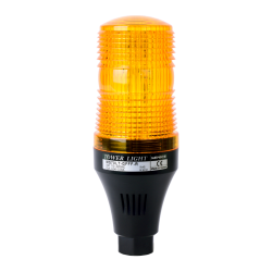 70mm LED Signal light, Pole Mount, Flashing & Buzzer, 110-220VAC, Yellow Lens