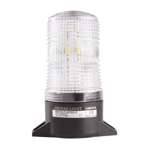 70mm Multicolored LED Signal light, Surface Mount, Steady & Flashing & Buzzer, 12-24VDC, Red/Yellow/Green LED, Clear Lens