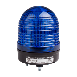 Beacon steady & flash light, 86mm blue lens, 80dB sound, Stud mount, LED, 24V DC/AC