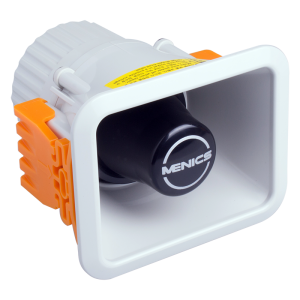 Audible signaling device, 105dB+/-5%, 3 sirens, Panel mounting type, Terminal wiring,  IP65 front face, 12VDC, Ivory color