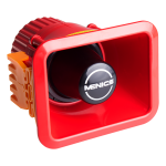 Audible signaling device, 105dB+/-5%, 3 sirens, Panel mounting type, Terminal wiring,  IP65 front face, 12VDC, Red color