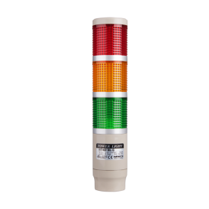 Stack tower light, 45mm Red/yellow/green color 3 stack, Steady, Pole mounting beige body, 25" prewired, Incandescent, 24V AC/DC 5W