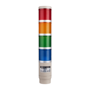 Stack tower light, 45mm Red/yellow/green/blue color 4 stack, Steady, Pole mounting beige body, 25" prewired, Incandescent, 220V AC 5W