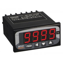 Meter, DC Volts, LED, W72xH36mm, 4-Digit, 0-500V Input, Indication Only, 100-240 VAC